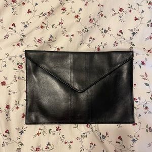 Vintage Black leather clutch